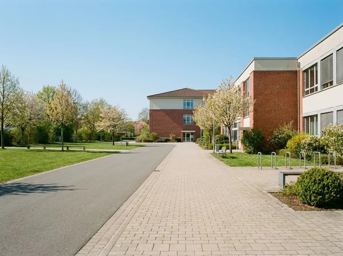 Schulhof Außenansicht