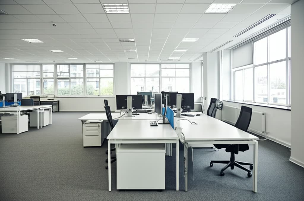 Sauberes modernes Büro nach professioneller Reinigung