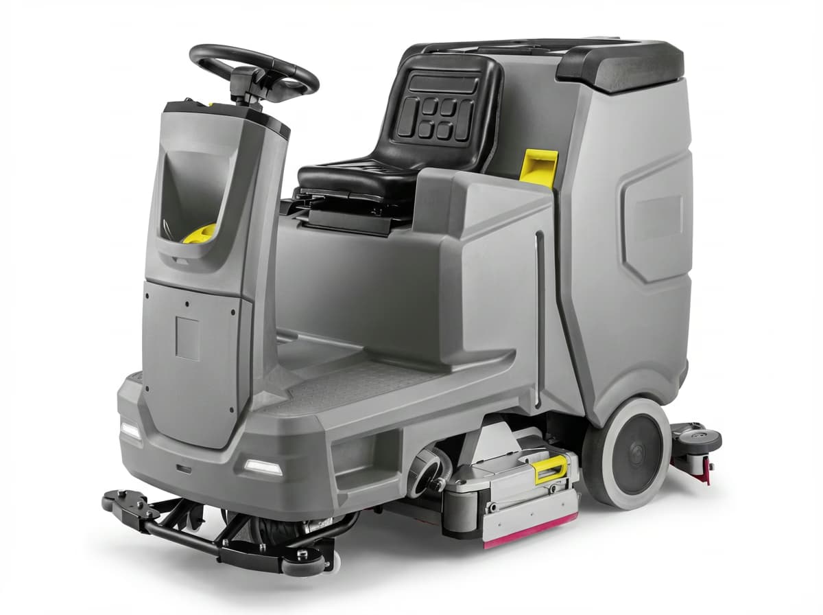 Professionelle Aufsitz-Scheuersaugmaschine für Hallenreinigung