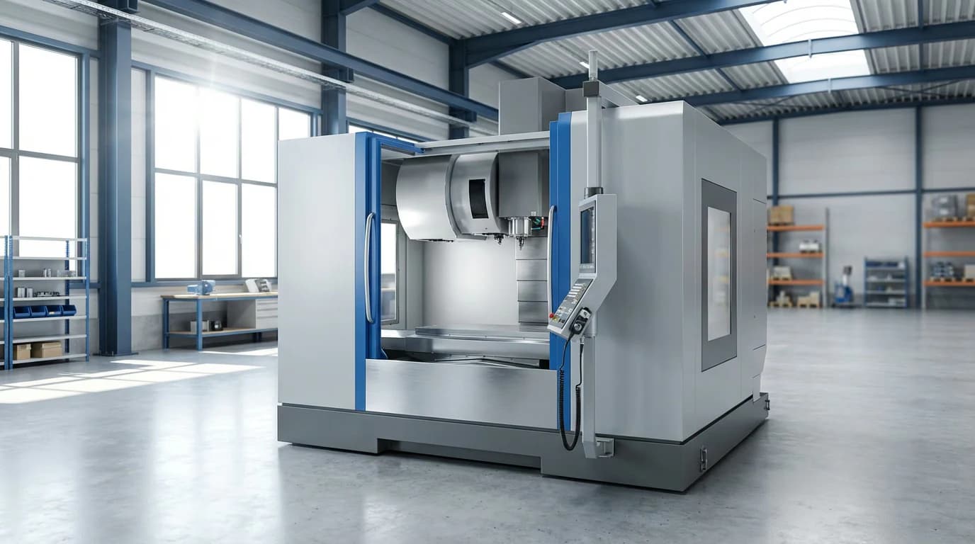Saubere CNC-Maschine nach professioneller Maschinenreinigung