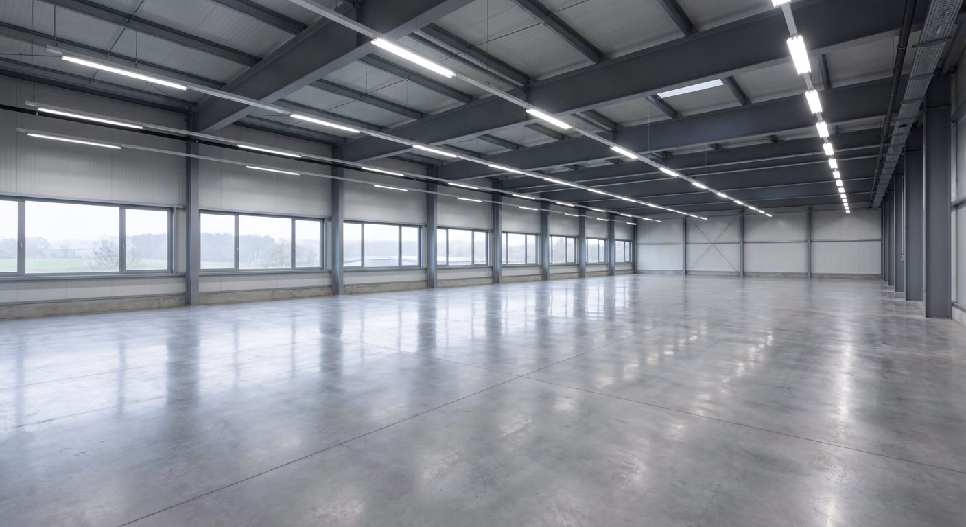 Professionell gereinigte Industriehalle - Ergebnis unserer Sonderreinigung