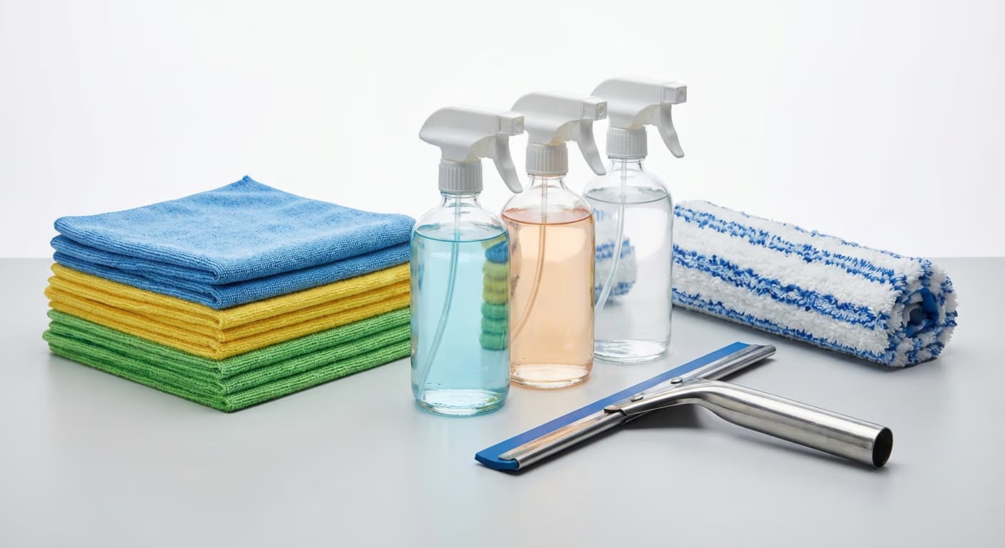 Professionelle Reinigungskraft bei der Unterhaltsreinigung