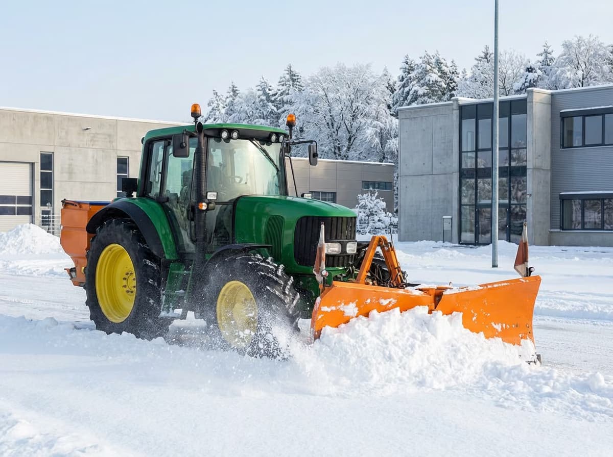 Professionelle Schneeräumung mit Räumfahrzeug