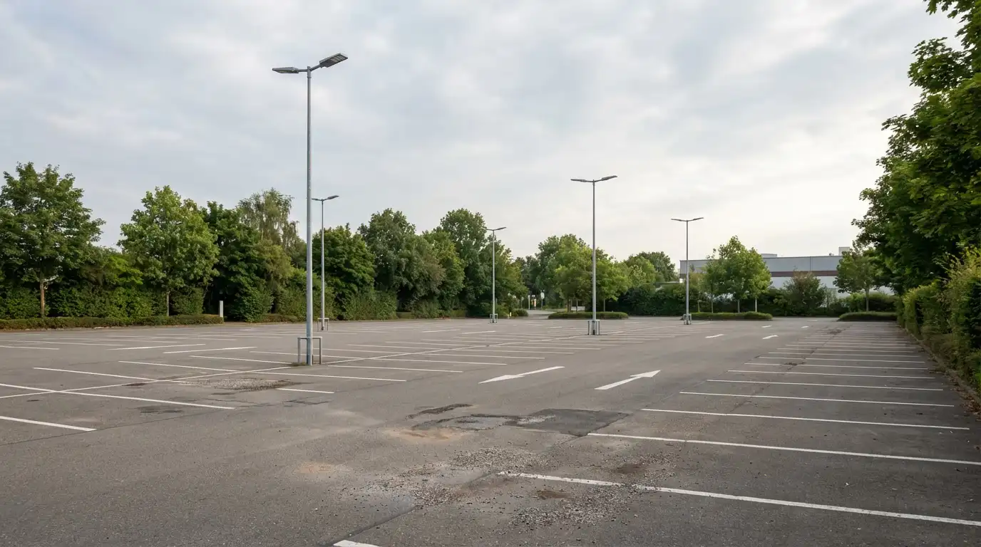 Sauberer Gewerbeparkplatz - Professionelle Parkplatzreinigung in Bayern