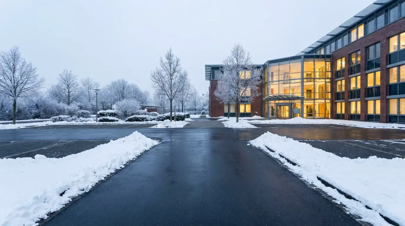 Professioneller Winterdienst - Schneeräumung auf Gewerbeflächen